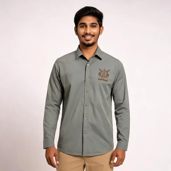 Olive_Cotton_Regular_Fit_Maharana_Emblem_Embroidered_Shirt_For_Men