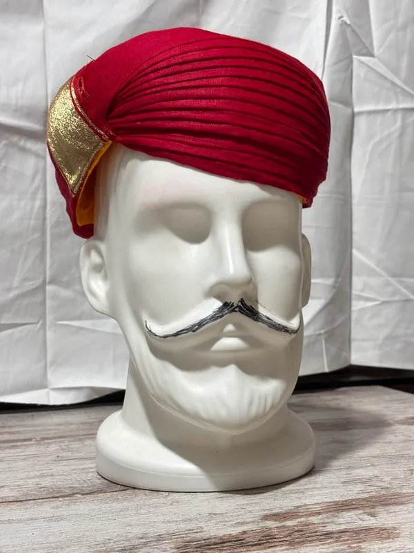 cotton_fabric_Red_Traditional_Turban_for_Men