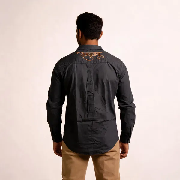 Black_Cotton_Regular_Fit_Rajputana_Devanagari_Script_Shirt_For_Men
