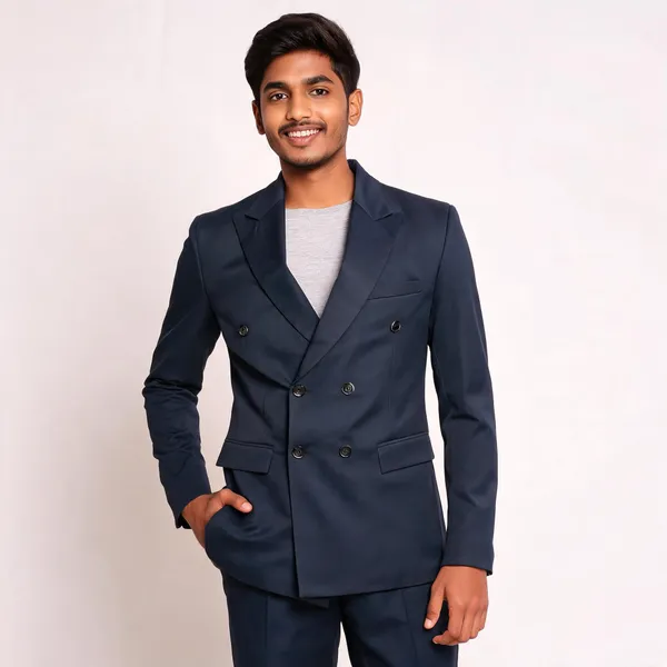 Navy_Cotton_Double_Breasted_Blazer_Coat_Pant_For_Men