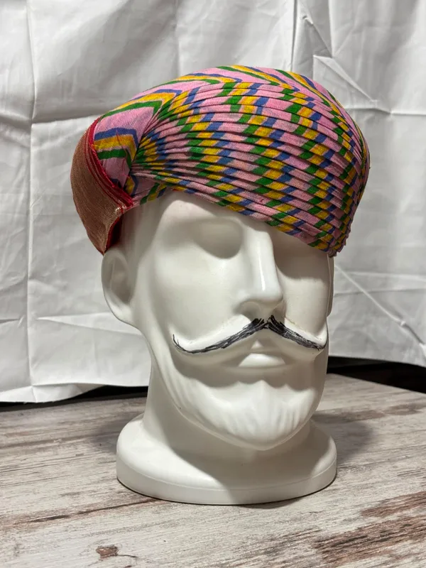 cotton_fabric_Multicolor_Patterned_Traditional_Turban_for_Men