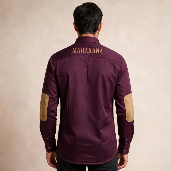 Maroon_Cotton_Regular_Fit_Maharana_Crest_Embroidered_Shirt_For_Men