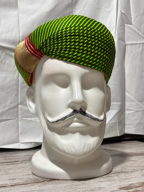 cotton_fabric_Green_Striped_Traditional_Turban_for_Men