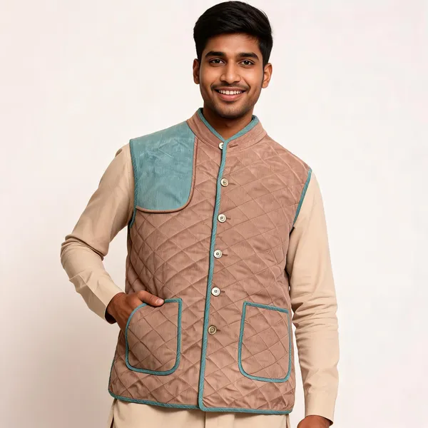 Brown_Matty_Quilted_Sleeveless_Waistcoat_For_Men