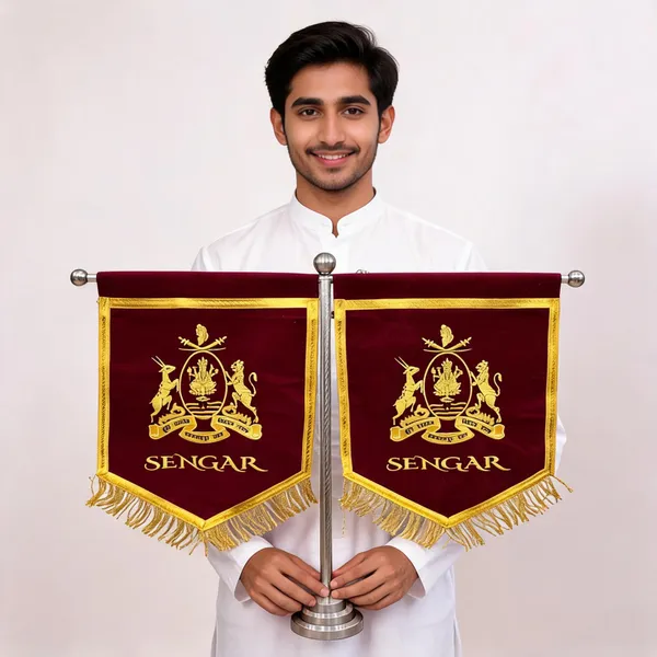 Maroon_Velvet_Embroidered_Sengar_Rajput_T-Stand_Flag