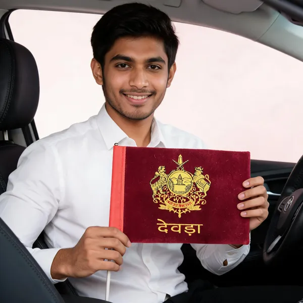 Velvet_Red_Devda_Rajput_Embroidered_Car_Flag
