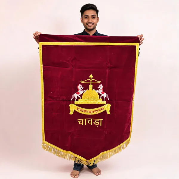 Maroon_Velvet_Embroidered_Chavda_Rajput_Vansh_Banner