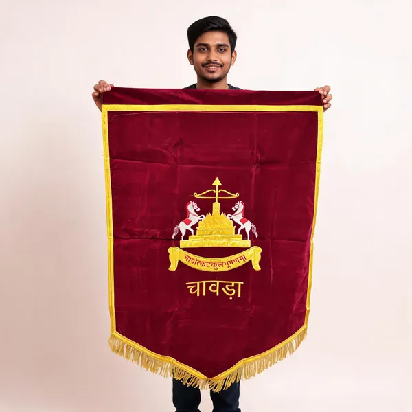 Maroon_Velvet_Embroidered_Chavda_Rajput_Vansh_Banner