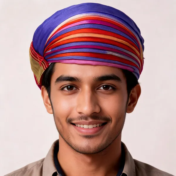 Multicolour_Traditional_Wrapped_Turban_For_Men