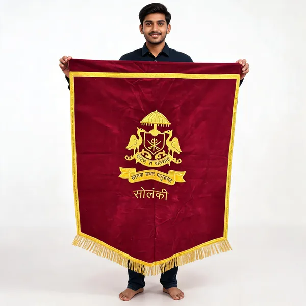 Maroon_Gold_Velvet_Embroidery_Banner_Solanki_Rajput