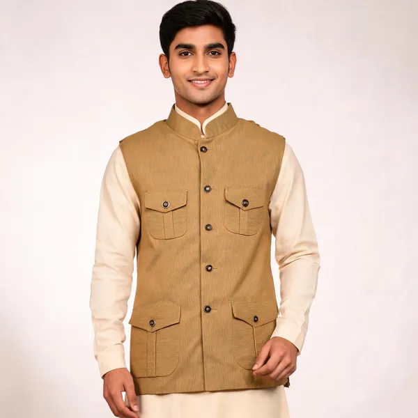 Mustard_Matty_Sleeveless_Hunting_Waistcoat_For_Men
