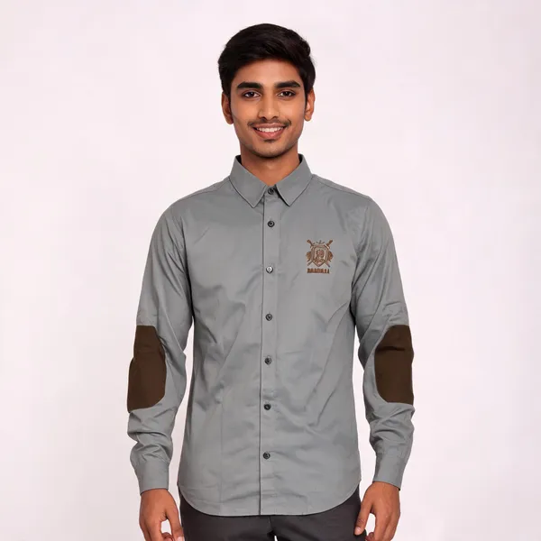 Grey_Cotton_Maharana_Embroidered_Rajputana_Shirt_For_Men