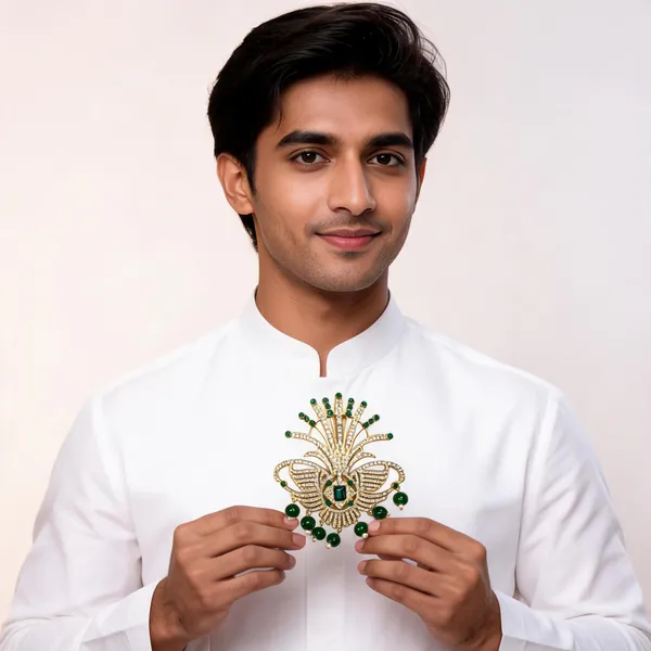 Metal_Gold-Tone_Peacock_Stone_Embellished_Shirpach