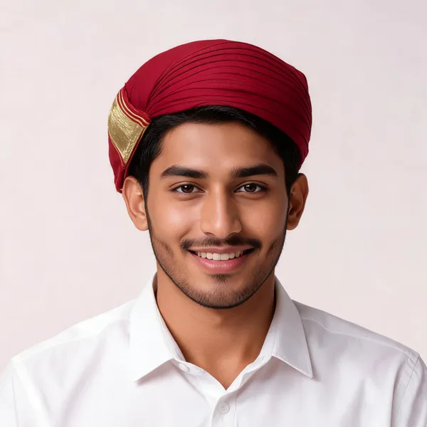 Red_Cotton_Traditional_Turban_For_Men