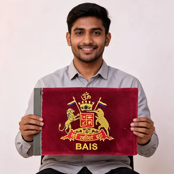 Maroon_Velvet_Bais_Rajput_Car_Flag