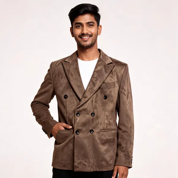 Brown_Velvet_Double_Breasted_Blazer_For_Men