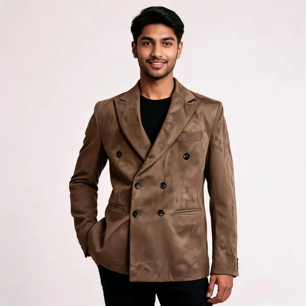 Brown_Velvet_Double_Breasted_Blazer_For_Men