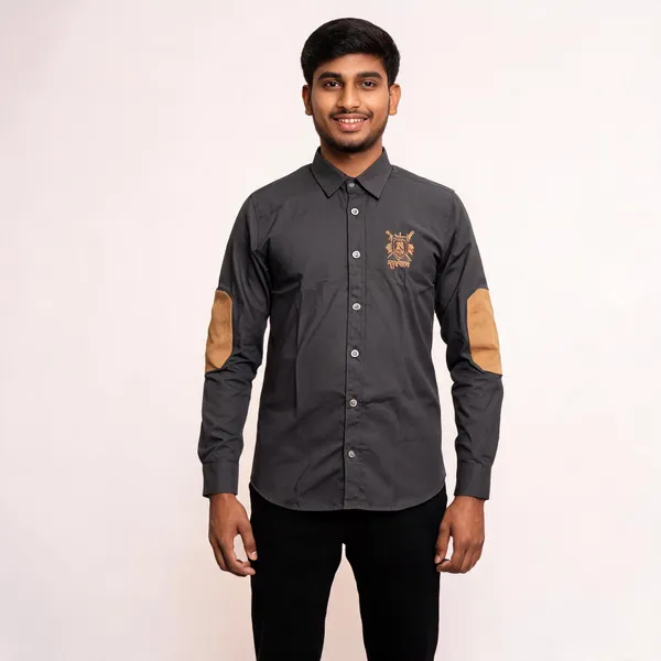 Black_Cotton_Embroidered_Rajputana_Shirt_For_Men