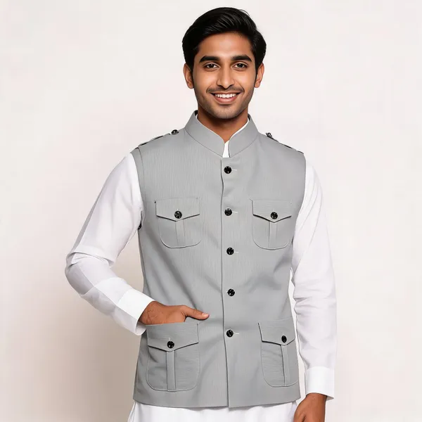 Grey_Matty_Sleeveless_Hunting_Waistcoat_For_Men