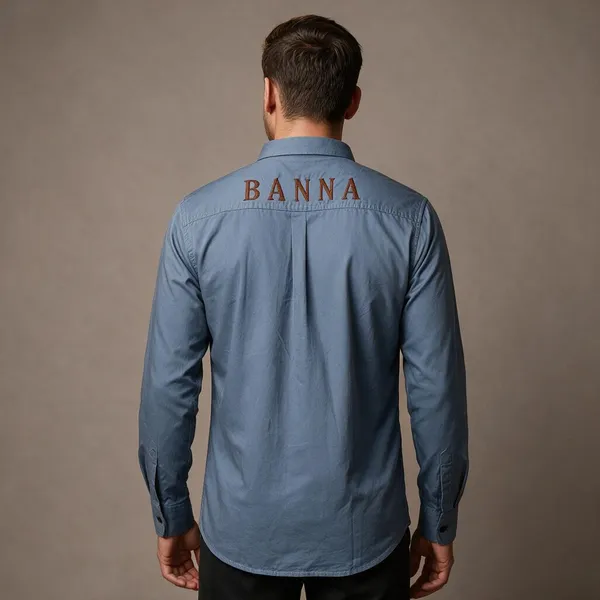 Blue_Cotton_Embroidered_Rajputana_Shirt_For_Men