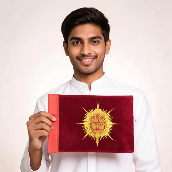 Red_Velvet_Suriye_Vanshi_Rajput_Car_Flag