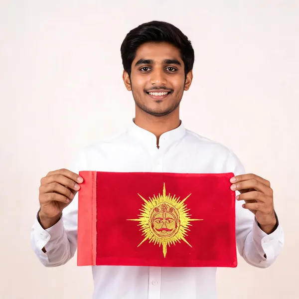 Red_Velvet_Embroidered_Suriye_Vanshi_Rajput_Car_Flag