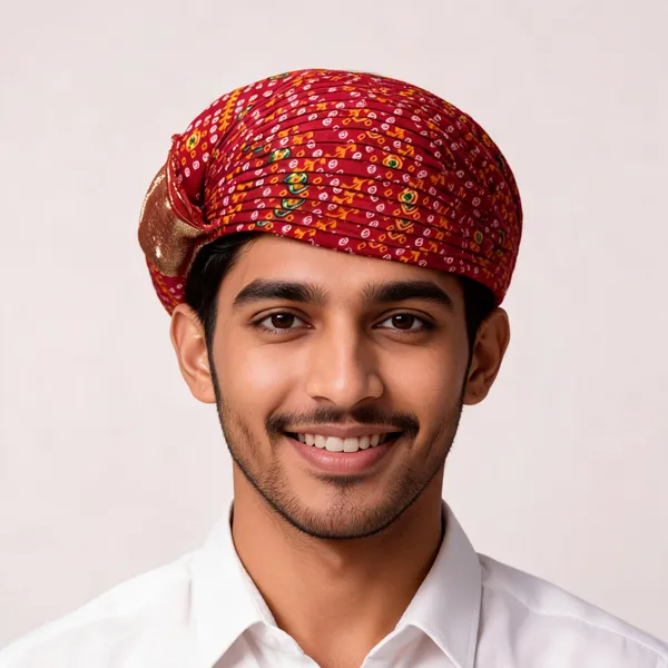 Red_Cotton_Printed_Pre-Tied_Turban_For_Men
