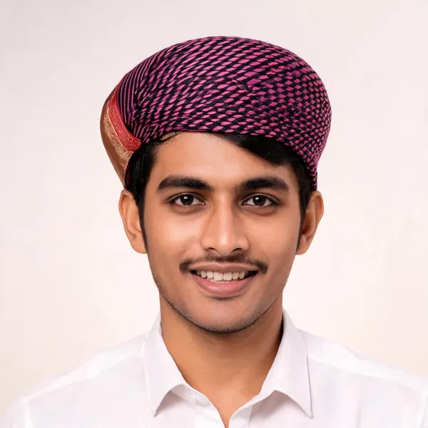 Pink_Cotton_Woven_Patterned_Traditional_Turban_For_Men