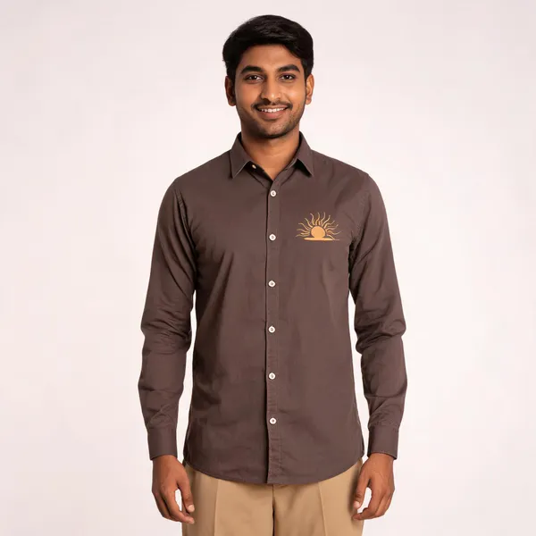 Brown_Cotton_Regular_Fit_Banna_Embroidered_Shirt_For_Men