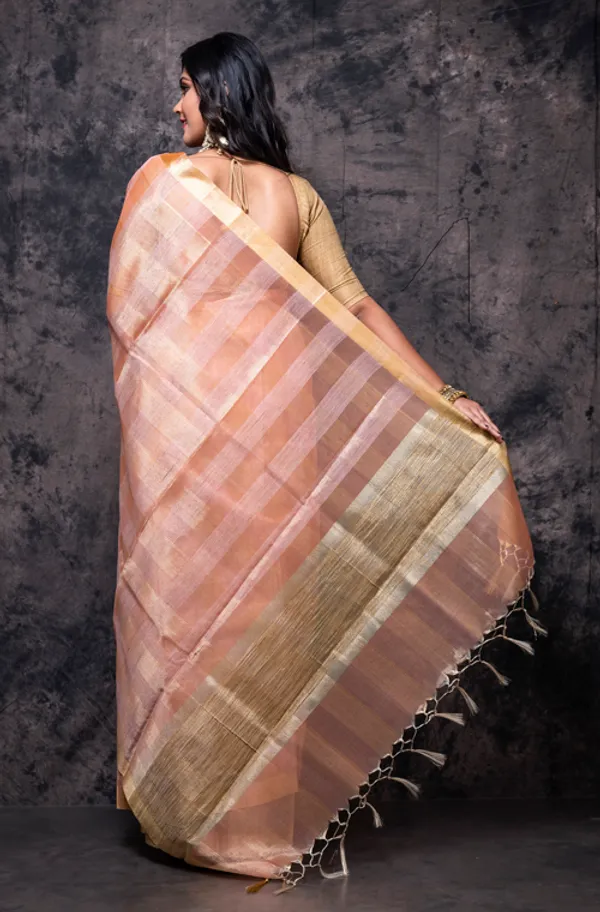 Checked_Woven_Design_Zari_Tissue_Saree