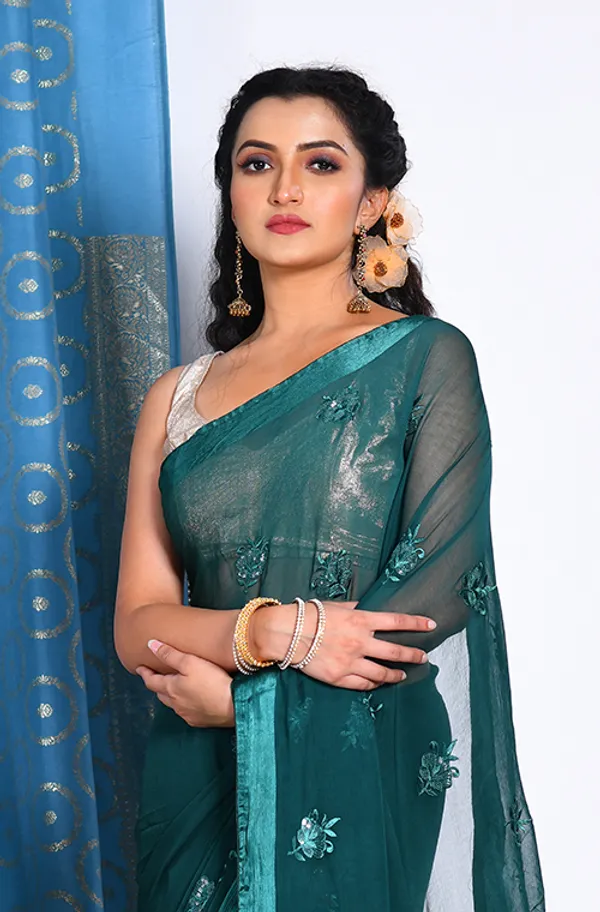 Floral_Embroidered_Sequinned_Pure_Chiffon_Saree
