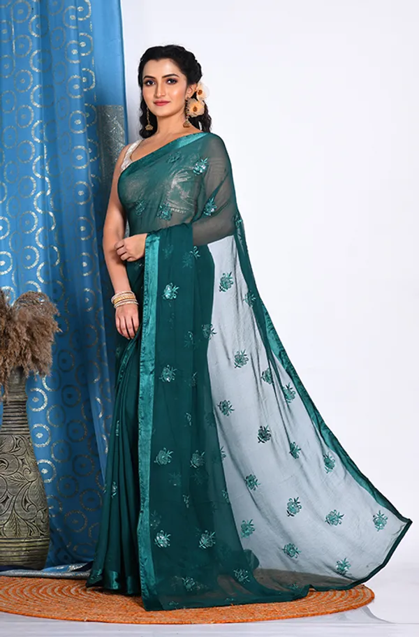 Floral_Embroidered_Sequinned_Pure_Chiffon_Saree