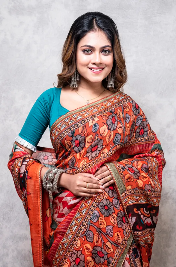 Floral_Digital_Printed_Organza_Saree