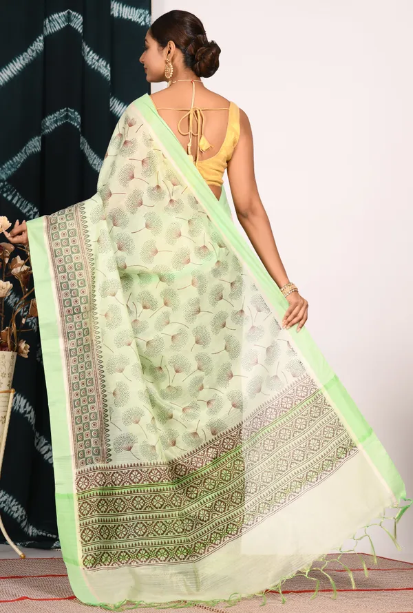 Floral_Block_Print_Saree