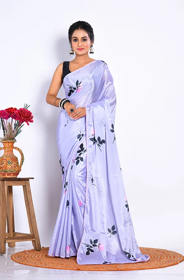Floral_Poly_Chiffon_Saree