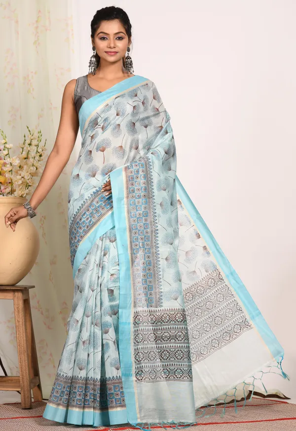 Floral_Printed_Tissue_Block_Saree