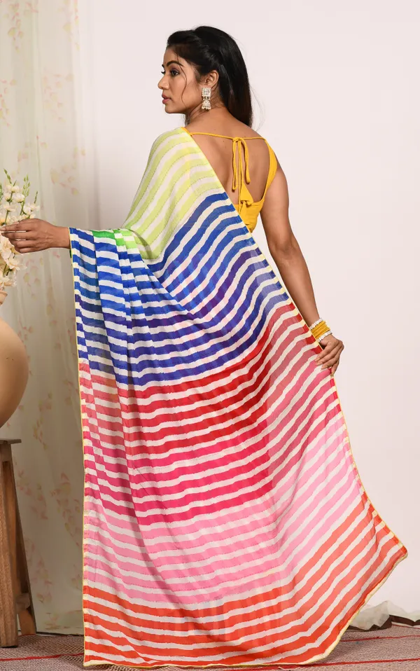 Striped_Pure_Chiffon_Saree