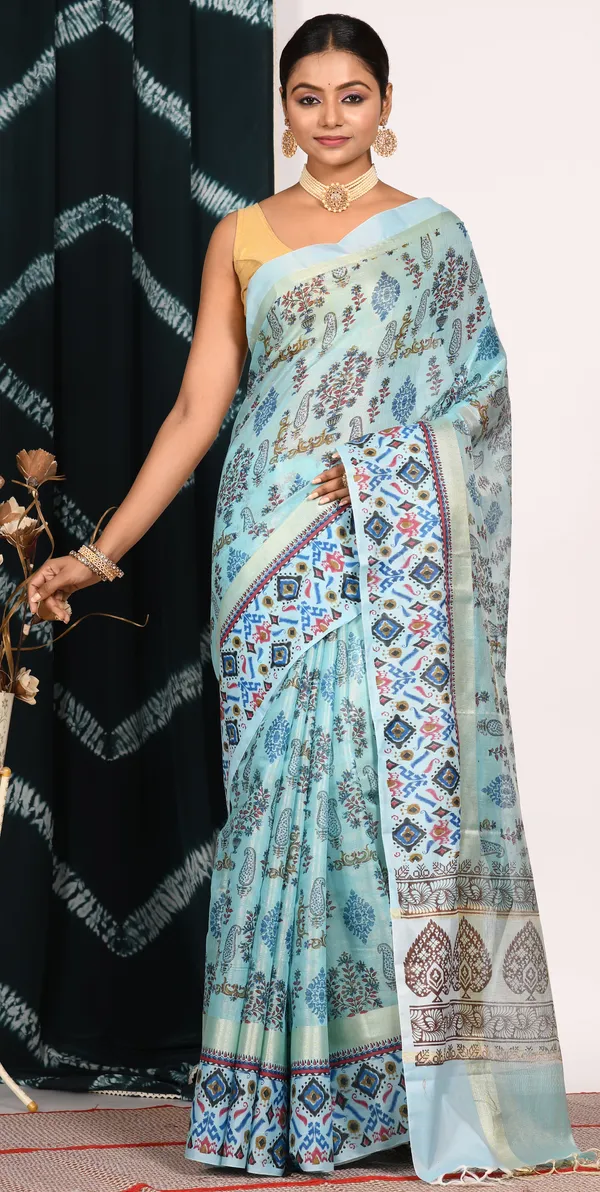 Ethnic_Motifs_Tissue_Block_Print_Saree
