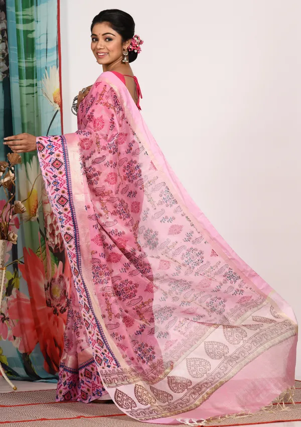 Pink_&_Blue_Paisley_Block_Printed_Tissue_Saree