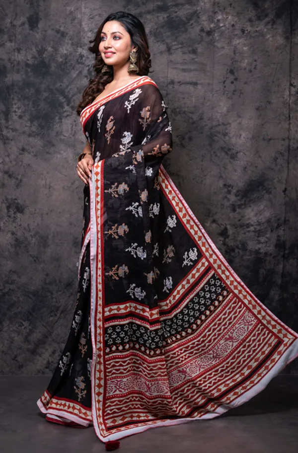 Floral_Pure_Georgette_Saree