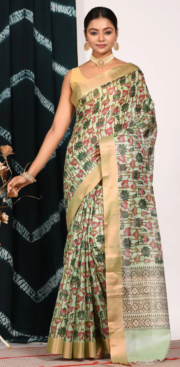 Floral_Printed_Tissue_Block_Saree