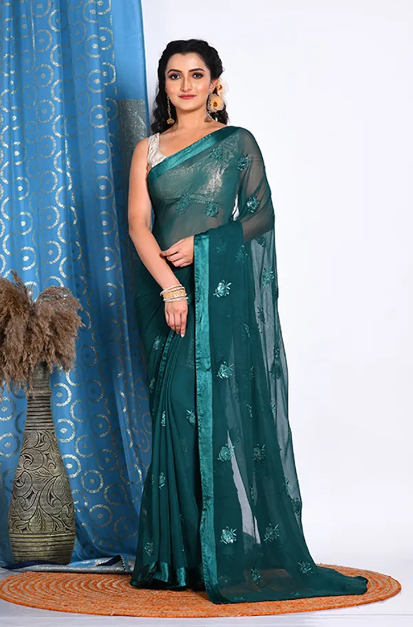 Floral_Embroidered_Sequinned_Pure_Chiffon_Saree