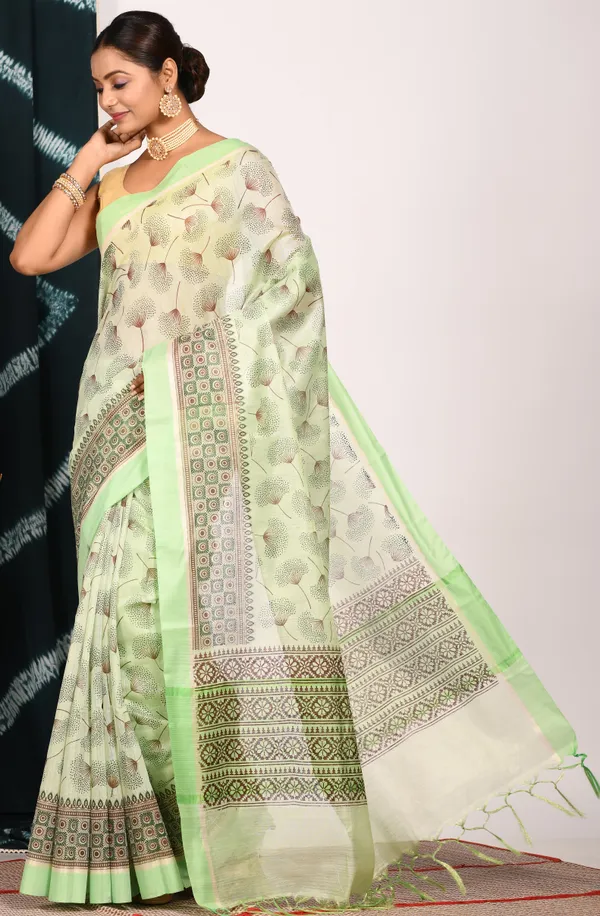 Floral_Block_Print_Saree