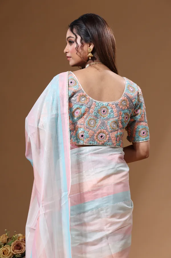 OFF-WHITE_MAL_CHANDERI_with_KANTHA_WORK_Saree_with_Stiched_Blouse
