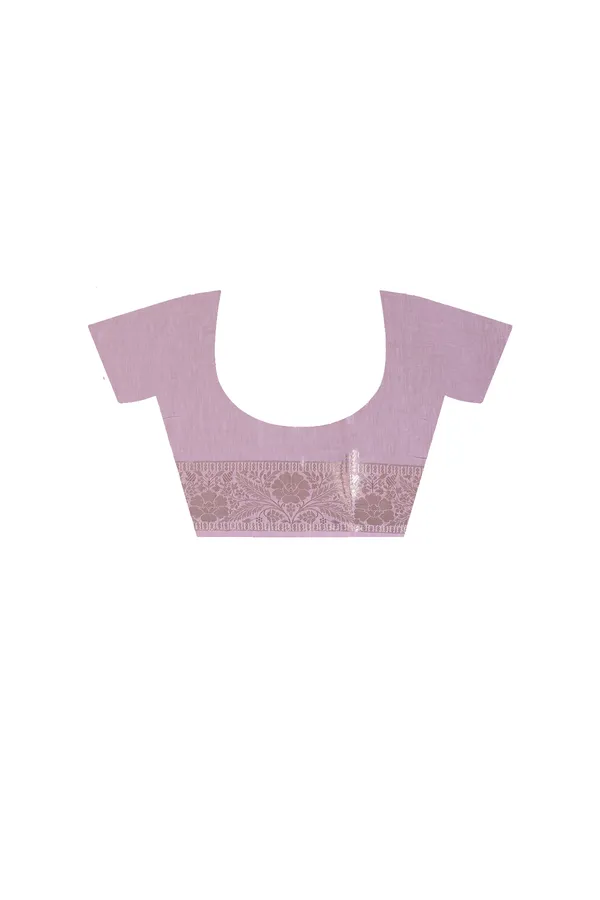 LAVENDAR_MAL_CHANDERI_with_CHICKEN_KARI_Saree_with_Blouse_Piece
