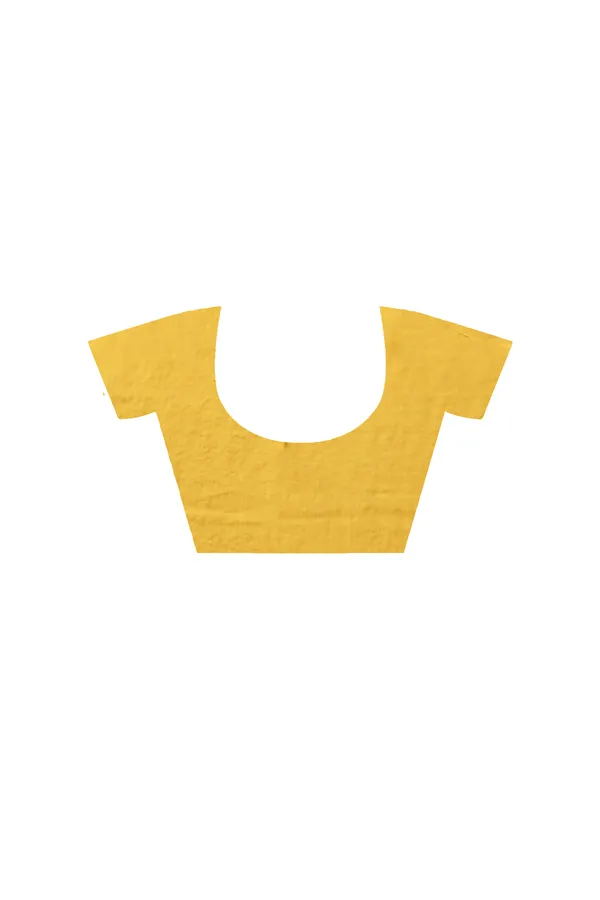 MUSTARD_YELLOW_PURE_LINEN_with_KANTHA_WORK_Saree_with_Blouse_Piece