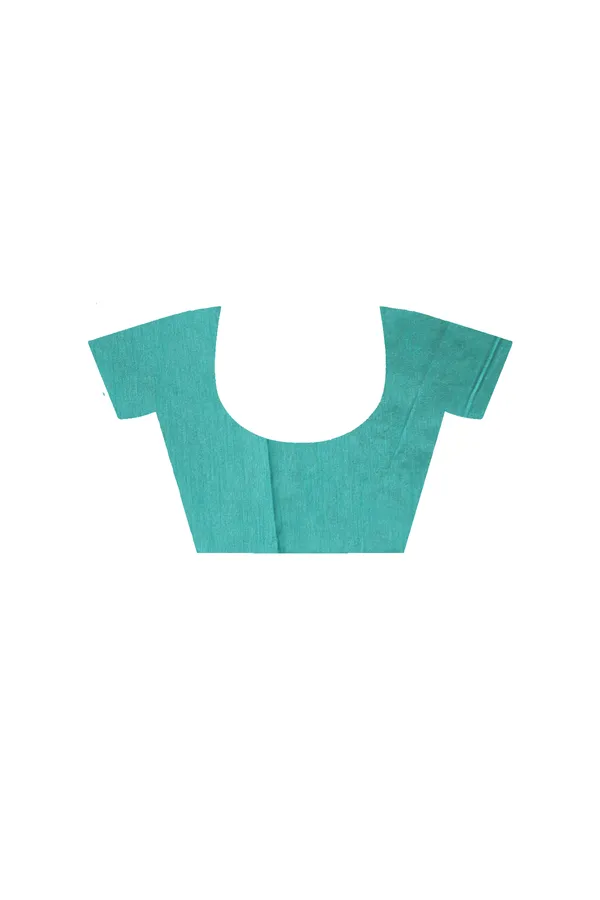 SEA_GREEN_SUPERNET_with__EMBROIDERY_Saree_with_Blouse_Piece