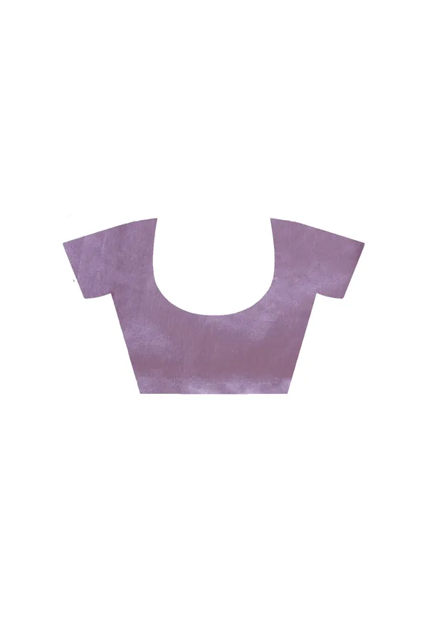 LAVENDAR_SUPERNET_with__EMBROIDERY_Saree_with_Blouse_Piece