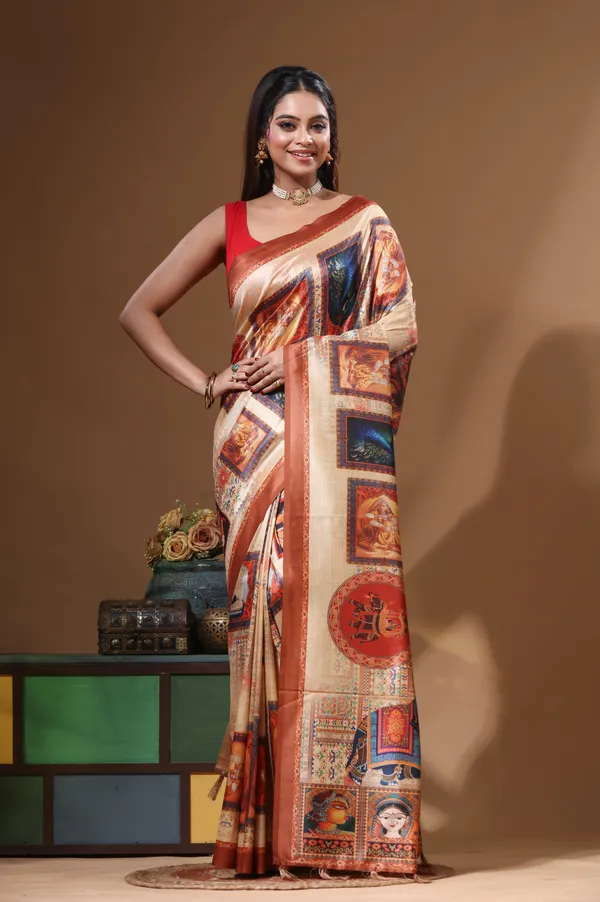 MULTICOLOUR_SEMI_-_TUSSAR_with_DIGITAL_PRINT_Saree_with_Blouse_Piece