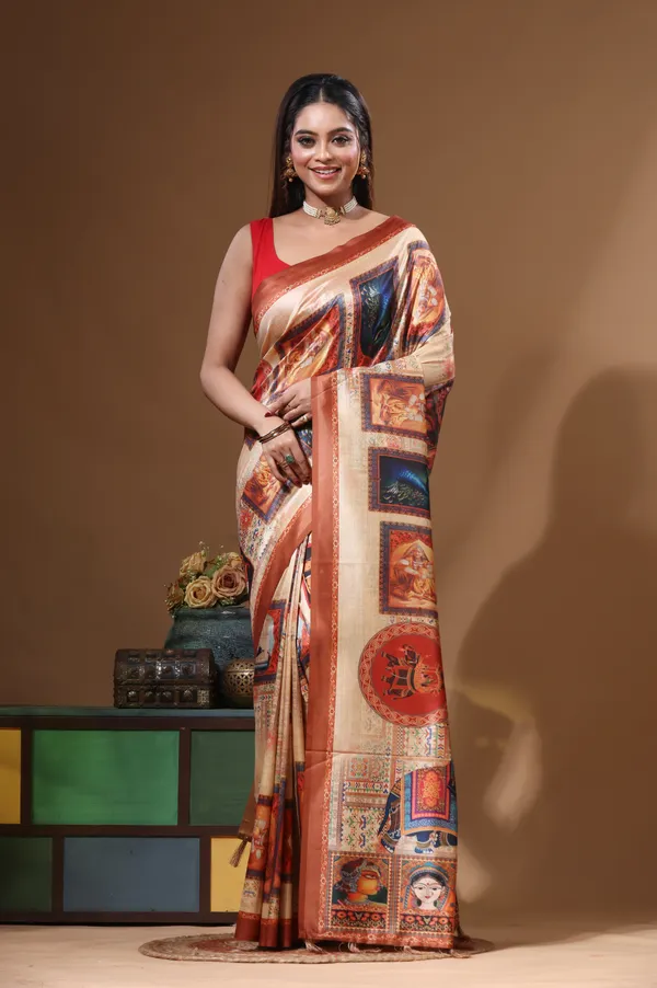 MULTICOLOUR_SEMI_-_TUSSAR_with_DIGITAL_PRINT_Saree_with_Blouse_Piece